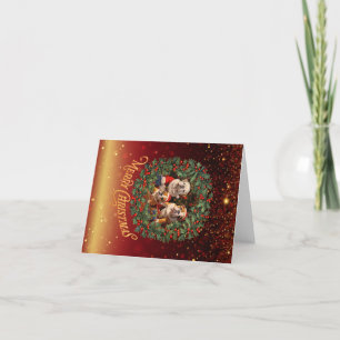 Cartes Pour Fêtes Annuelles Noël de Bulldog anglais