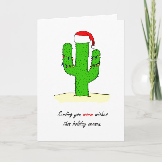 Cartes Pour Fêtes Annuelles Noël de cactus (Devant)
