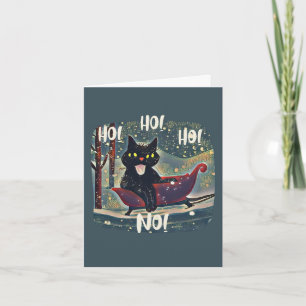 Cartes Pour Fêtes Annuelles Noël de chat noir drôle personnalisé
