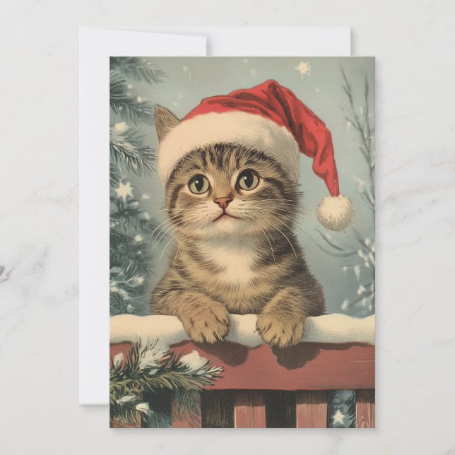 Cartes Pour Fêtes Annuelles Noël de chats de Singapour (Devant)