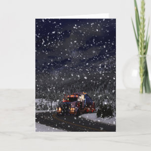 Cartes Pour Fêtes Annuelles Noël de chauffeur de camion