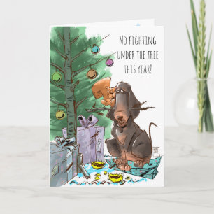 Cartes Pour Fêtes Annuelles Noël de chien de chasse