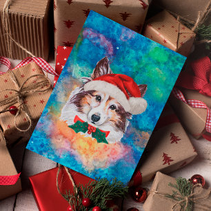 Cartes Pour Fêtes Annuelles Noël de chien de race Sheltie