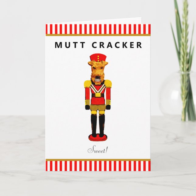 Cartes Pour Fêtes Annuelles Noël de chien drôle (Devant)