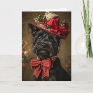 Cartes Pour Fêtes Annuelles Noël de Chien écossais victorien