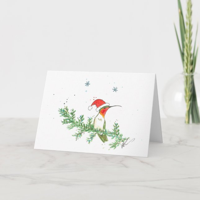 Cartes Pour Fêtes Annuelles Noël de colibri (Devant)