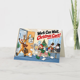 Cartes Pour Fêtes Annuelles Noël de collègue de travail drôle personnalisé