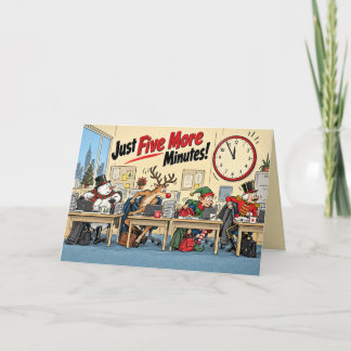 Cartes Pour Fêtes Annuelles Noël de collègue de travail personnalisé et drôle