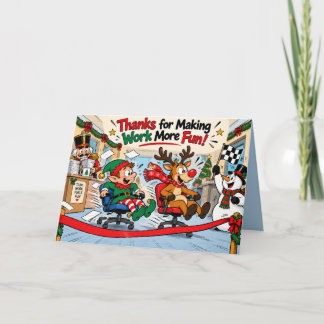 Cartes Pour Fêtes Annuelles Noël de collègue personnalisé amusant