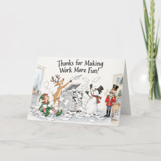 Cartes Pour Fêtes Annuelles Noël de collègue personnalisé amusant