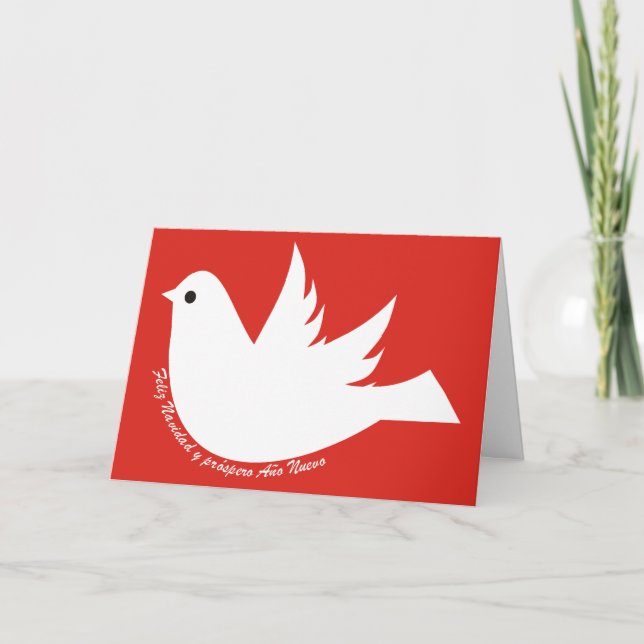 Cartes Pour Fêtes Annuelles Noël de colombe d'Año Nuevo de próspero de Feliz (Devant)