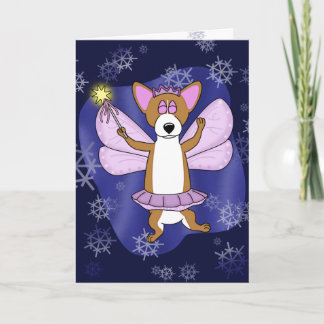 Cartes Pour Fêtes Annuelles Noël de corgi de prune de sucre