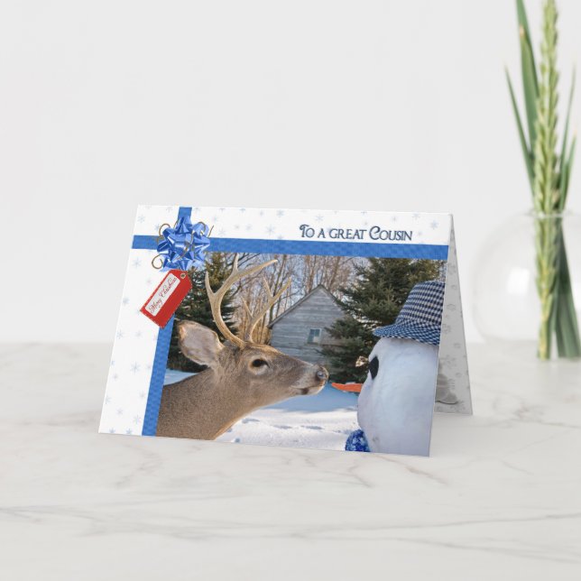 Cartes Pour Fêtes Annuelles Noël de Cousin (Devant)