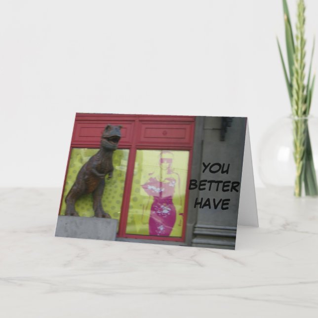 CARTES POUR FÊTES ANNUELLES NOËL DE DINOSAUR (Devant)