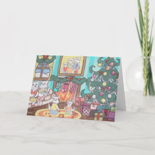 Cartes Pour Fêtes Annuelles Noël de famille de westie