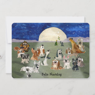 Cartes Pour Fêtes Annuelles Noël de Feliz Navidog poursuit la bande dessinée