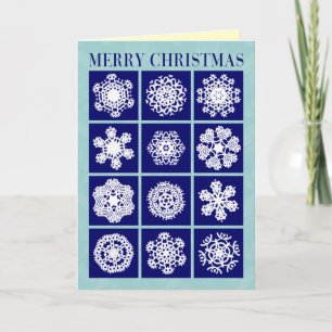 Cartes Pour Fêtes Annuelles Noël de flocons de neige