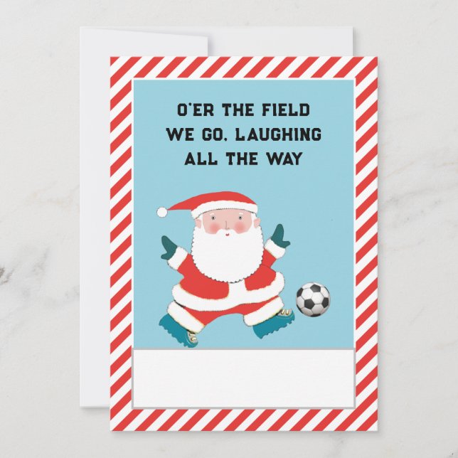 Cartes Pour Fêtes Annuelles Noël de football (Devant)