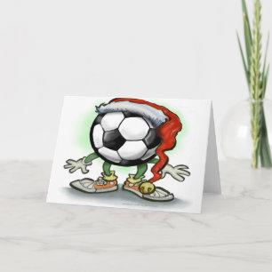 Cartes Pour Fêtes Annuelles Noël de football