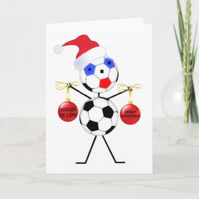 Cartes Pour Fêtes Annuelles Noël de football (Devant)