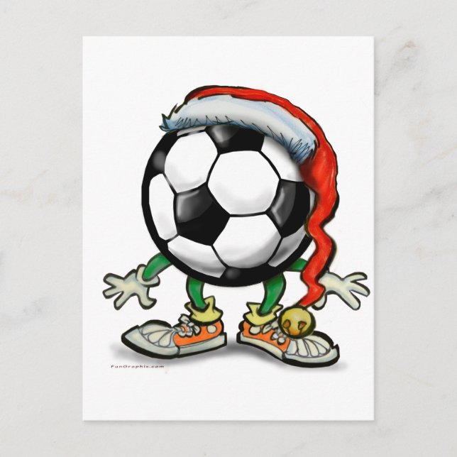 Cartes Pour Fêtes Annuelles Noël de football (Devant)