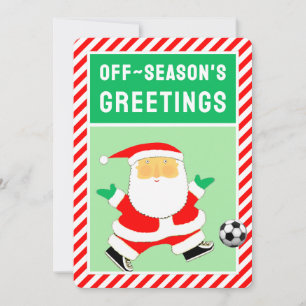 Cartes Pour Fêtes Annuelles Noël de football drôle