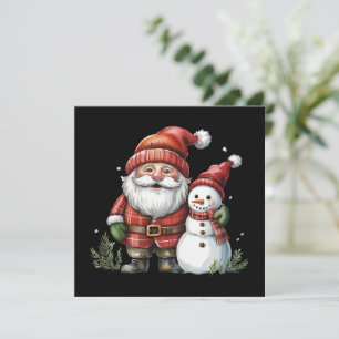 Cartes Pour Fêtes Annuelles Noël de Gnome Saison d'Hiver Amoureux de Gnomes Va