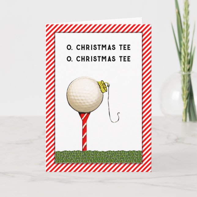 Cartes Pour Fêtes Annuelles Noël de golf (Devant)