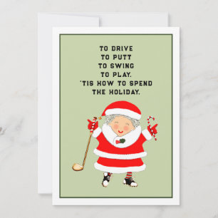 Cartes Pour Fêtes Annuelles Noël de golf
