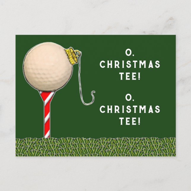 Cartes Pour Fêtes Annuelles Noël de golf (Devant)