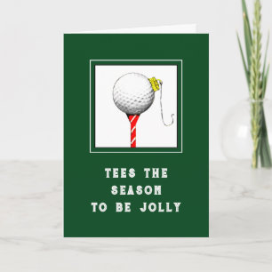 Cartes Pour Fêtes Annuelles Noël de golf amusant
