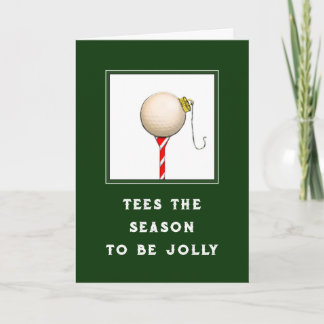 Cartes Pour Fêtes Annuelles Noël de golf amusant