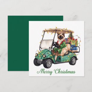 Cartes Pour Fêtes Annuelles Noël de golf sur le thème de Siamese Cat Golfer