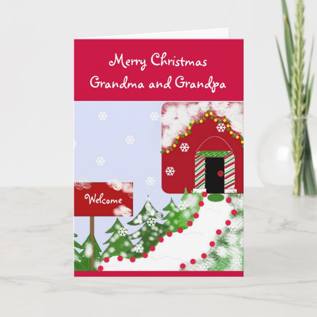 Cartes Pour Fêtes Annuelles Noël de grand-maman et de grand-papa… (Devant)