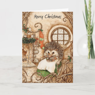 Cartes Pour Fêtes Annuelles Noël de hérisson - partie