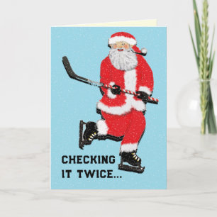 Cartes Pour Fêtes Annuelles Noël de hockey