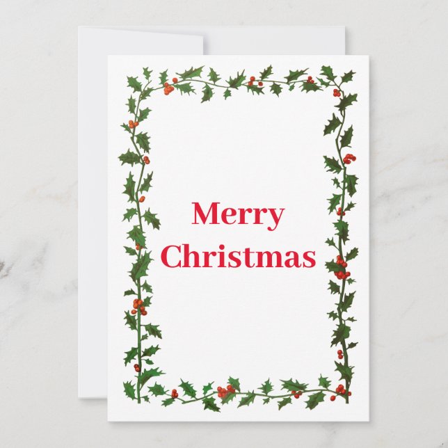 Cartes Pour Fêtes Annuelles Noël de Holly Border (Devant)