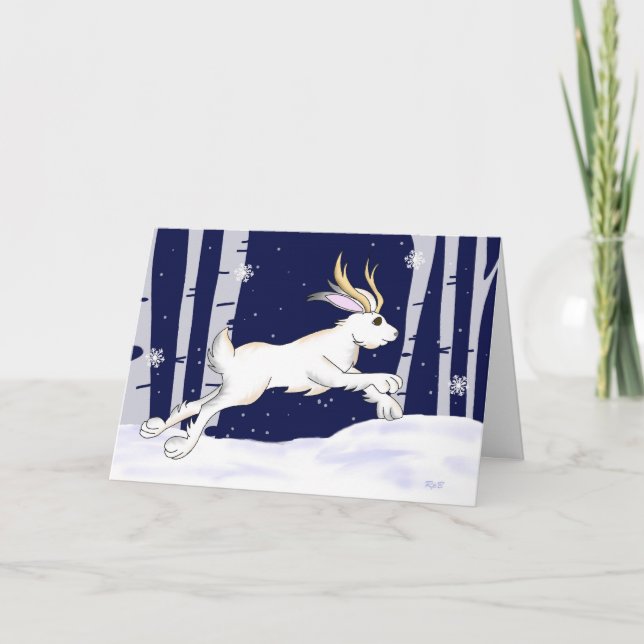 Cartes Pour Fêtes Annuelles Noël de Jackalope (Devant)
