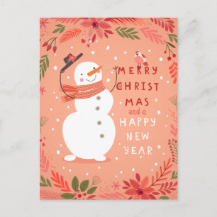 Cartes Pour Fêtes Annuelles Noël de Jolly Snowman - Warm Warm