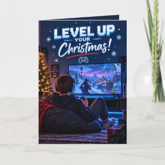 Cartes Pour Fêtes Annuelles Noël de joueur personnalisé niveau supérieur