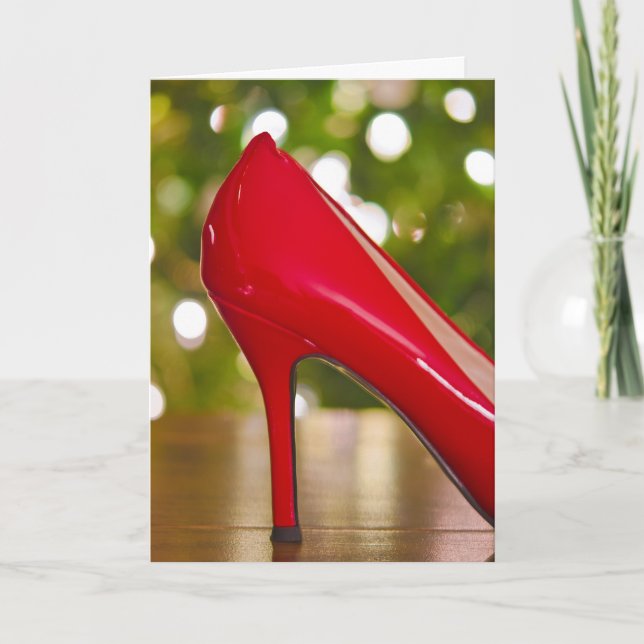 Cartes Pour Fêtes Annuelles Noël de la chaussure rouge (Devant)