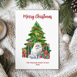Cartes Pour Fêtes Annuelles Noël de la famille des chats perses