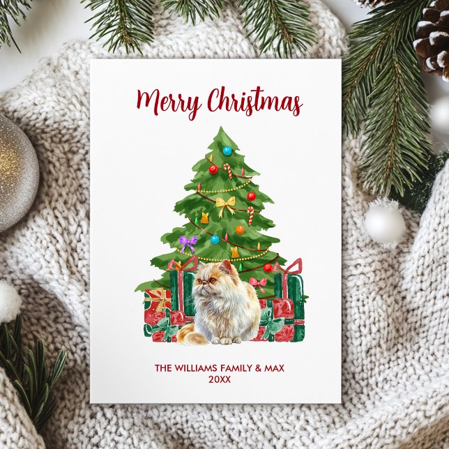 Cartes Pour Fêtes Annuelles Noël de la famille des chats perses (Créateur téléchargé)