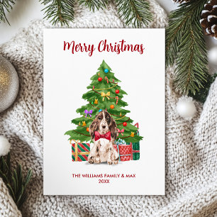 Cartes Pour Fêtes Annuelles Noël de la famille des Chiens d'Espagne