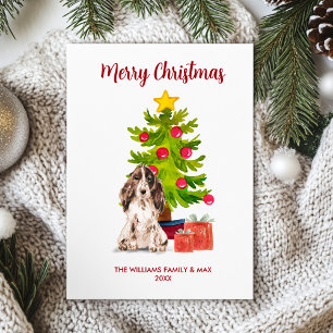 Cartes Pour Fêtes Annuelles Noël de la famille des Chiens d'Espagne