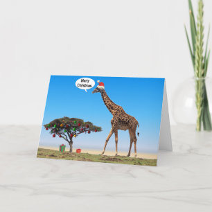 Cartes Pour Fêtes Annuelles Noël de la girafe
