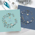 Cartes Pour Fêtes Annuelles Noël de la glace bleue hiver | Nouvel An<br><div class="desc">Noël de la glace bleue hiver | Carte de jour de l'année</div>