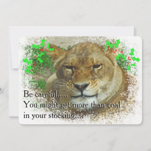 Cartes Pour Fêtes Annuelles Noël de la lionne