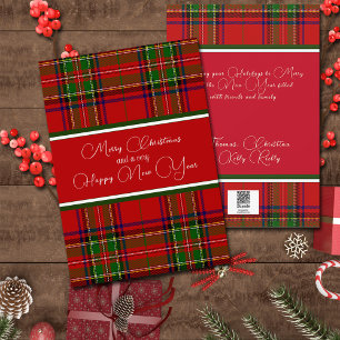 Cartes Pour Fêtes Annuelles Noël de la Marine Rouge et de la Campagne Vert
