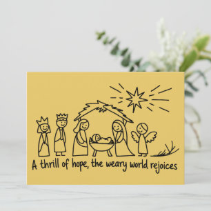 Cartes Pour Fêtes Annuelles Noël de la Nativité Famille Chrétienne Assortie